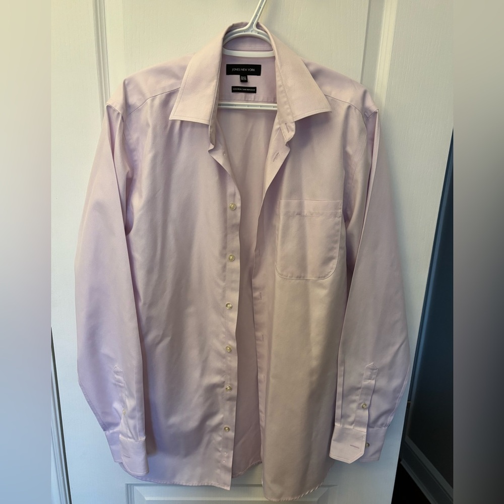 Jones New York Soft Pink/Lilac Dress Shirt